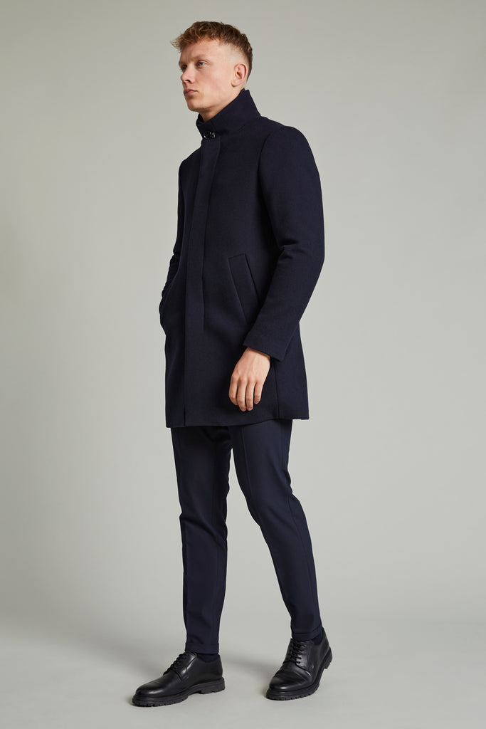 Matinique® Harvey N Classic Wool Coat/Dark Navy - New AW25