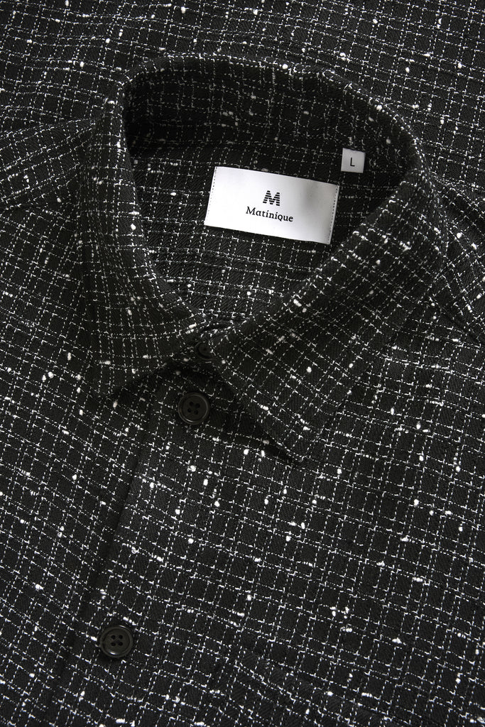 Matinique® MAFranjo 73 Textured Check S/S Shirt/Black - SS25 SALE
