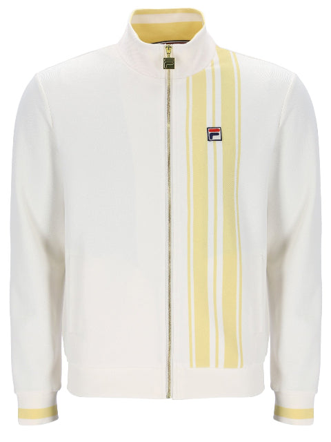 Fila® DANTE Printed Stripe Track Top/Gardenia/Raffia - New AW25