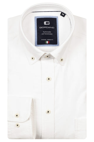 GIORDANO BRANDO OXFORD SHIRT/White - New AW25