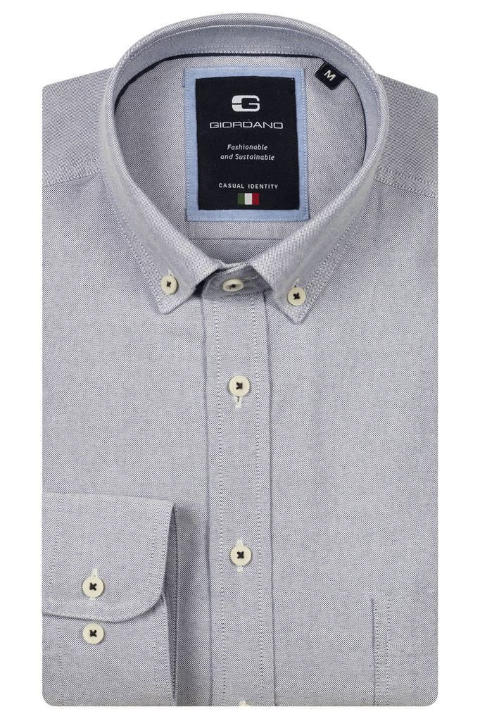 GIORDANO BRANDO OXFORD SHIRT/Washed Blue - New AW25