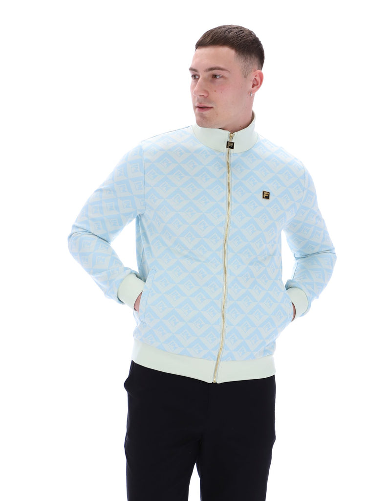 Fila® GOLD HANK Jaquard Track Top/Egret/Summer Song Blue - New SS25