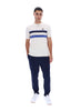 FILA® IGGY Yarn Dye Striped T-Shirt/Gardenia/Blue/Navy - New AW25