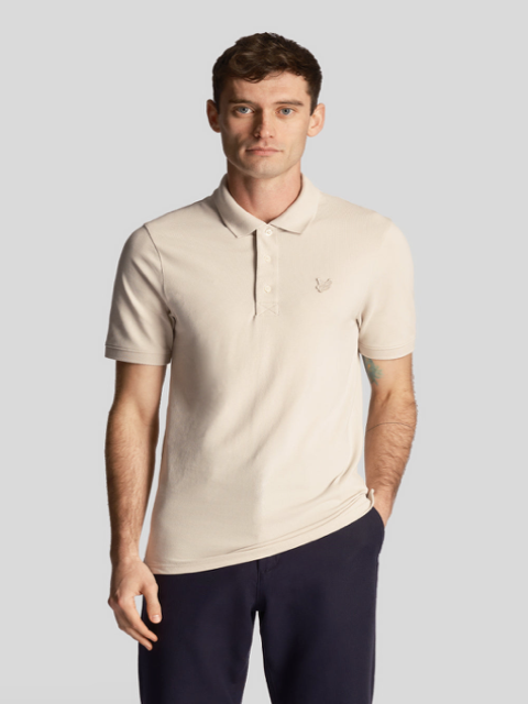 Lyle & Scott Tonal Eagle Polo Shirt/Cove - New SS24