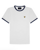 Lyle & Scott Golden Eagle Ringer T-Shirt/White - New SS24