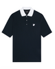 Lyle & Scott Tonal Eagle Ringer Polo Shirt/Navy - New SS24
