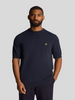 Lyle & Scott Golden Eagle Textured T-Shirt/Dark Navy - New HS24