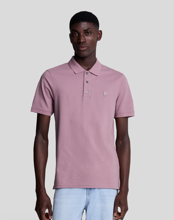 Lyle & Scott Tonal Eagle Polo Shirt/Mountain Thistle - New AW24