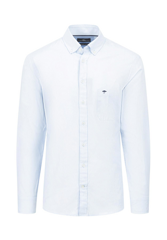FYNCH HATTON® Solid Blue Premium Oxford Shirt/Soft Blue - AW24 SALE