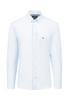 FYNCH HATTON® Solid Blue Premium Oxford Shirt/Soft Blue - AW24 SALE