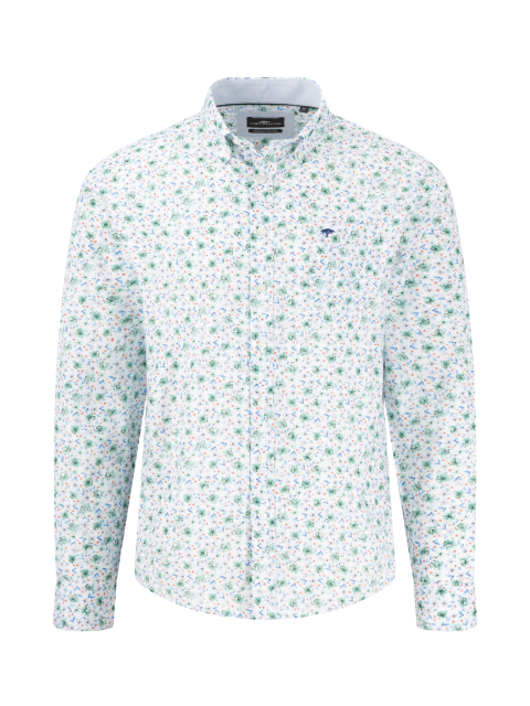 FYNCH HATTON® Premium Flower Print Shirt/Turf Green - SS25 SALE