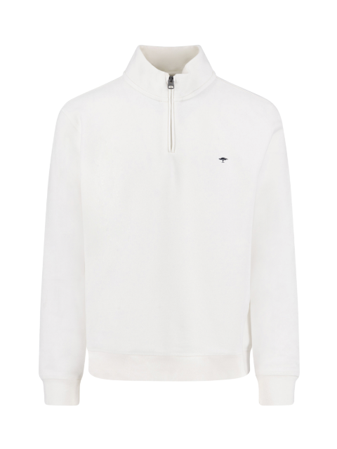 FYNCH HATTON® Troyer 1/4 Zip Jersey Sweat/Trier White - SS25 SALE