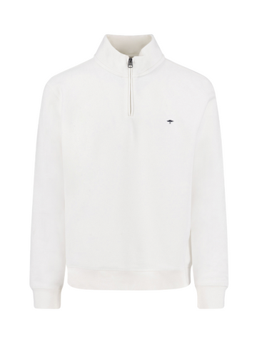 FYNCH HATTON® Troyer 1/4 Zip Jersey Sweat/Trier White - SS25 SALE