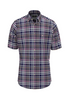 FYNCH HATTON® Summer Combi Check Shirt/Navy - SS25 SALE