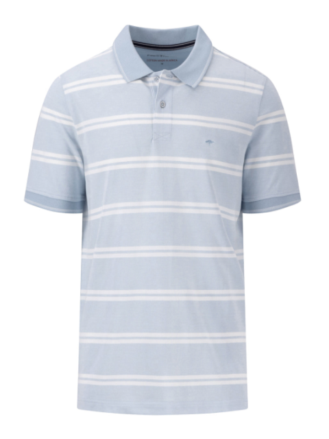 FYNCH HATTON® Casual Fit 2-Tone Striped Polo Shirt/Breeze - SS25 SALE