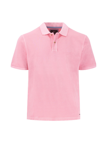 FYNCH HATTON® Sun Faded Polo Shirt/Sorbet - SS25 SALE