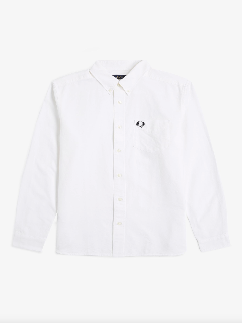 Fred Perry Oxford Shirt/White - CORE SS25