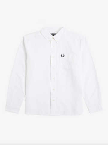 Fred Perry Oxford Shirt/White - CORE SS25