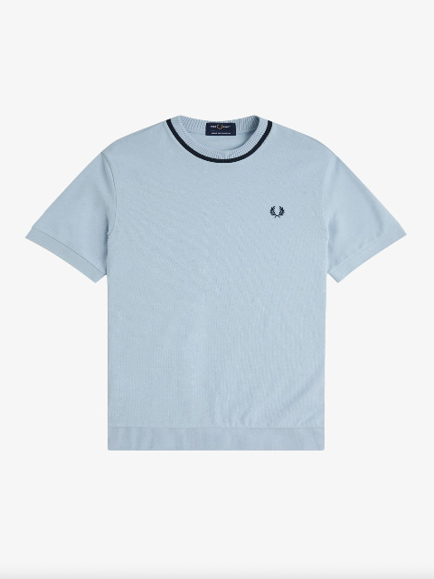 Fred Perry M7 Crew Neck Pique T-Shirt/Light Smoke - New SS25