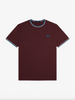 Fred Perry Twin Tipped T-Shirt/Oxblood/Ecru - New AW25