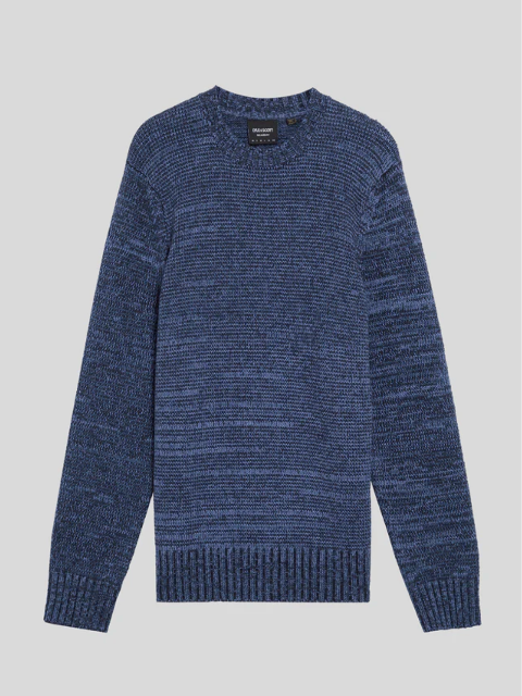 Lyle & Scott Knitted Marl Crew Neck Jumper/Dark Navy Marl - New AW25