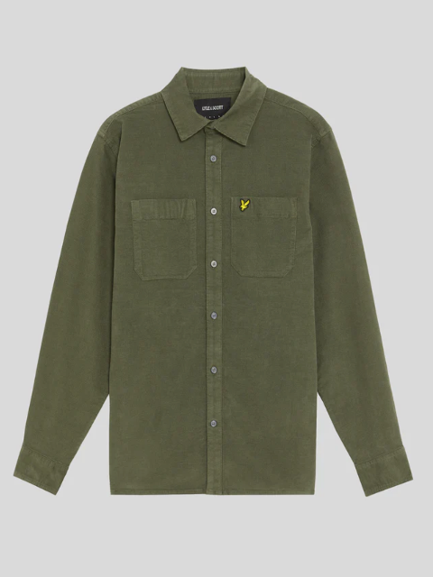 Lyle & Scott Corduroy Shirt/Deep Depths - New AW25