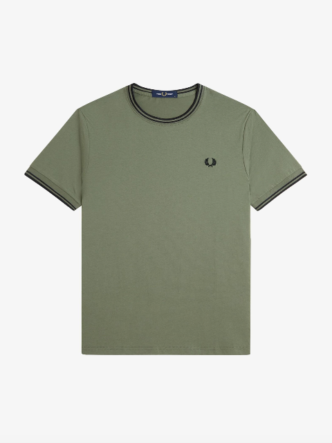 Fred Perry Twin Tipped T-Shirt/Laurel Wreath Green - New AW25