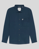 Lyle & Scott Premium Pleated Overshirt/Midnight Navy - AW24 SALE