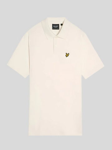 Lyle & Scott Ribbed Polo Shirt/Natural - New HS25