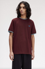 Fred Perry Twin Tipped T-Shirt/Oxblood/Ecru - New AW25
