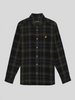 Lyle & Scott Tartan Corduroy Shirt/Jet Black - New AW25