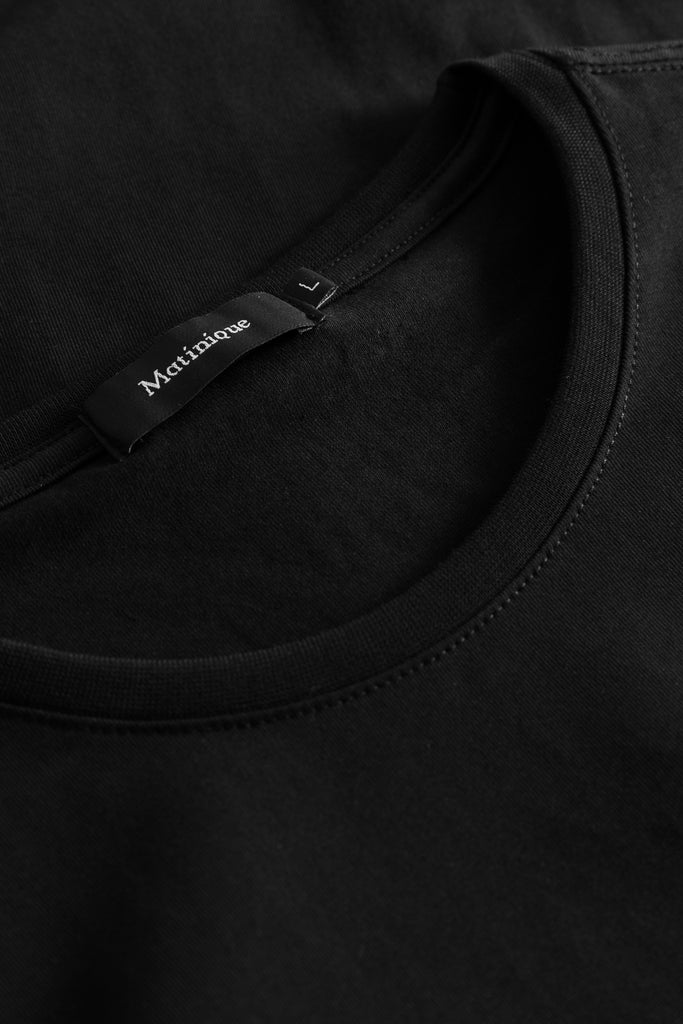 Matinique® Jermalink Cotton Stretch Crew T-Shirt/Black - CORE AW25