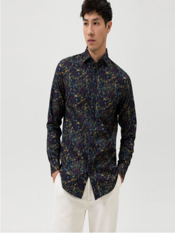 Olymp® CASUAL Modern Fit Winter Textured Print Shirt - AW23 SALE