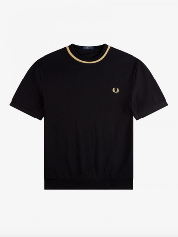 Fred Perry Crew Neck Pique T-Shirt/Black - CORE AW23