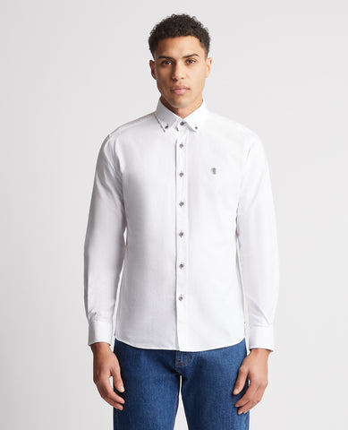 REMUS UOMO® Casual B/D Shirt/White - New SS24