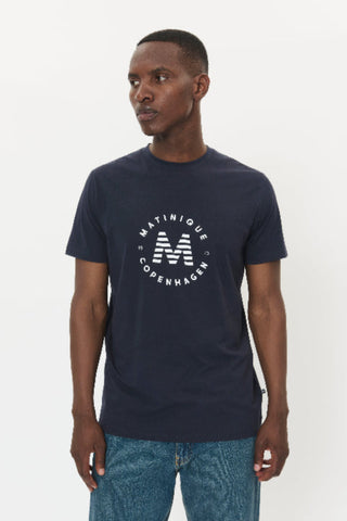 Matinique® Jeramy Logo Crew T-Shirt/Dark Navy - SS26