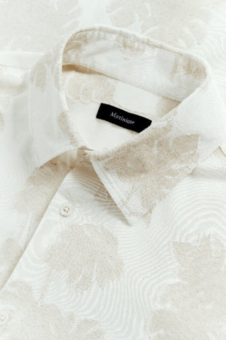 Matinique® Klampo S/S Self Floral Shirt/Fog - SS26