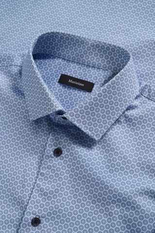 Matinique® MATrostol Microprint Shirt/Chambray Blue - SS26