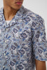 Matinique® Klampo S/S Revere Collar Floral Shirt/Chambray Blue - SS26
