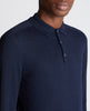 REMUS UOMO® Long Sleeve Knitted Polo Shirt/Navy - Winter 23/24 Version