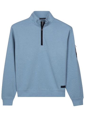 BAILEYS® 1/2 Zip Oxford Casual Top/ Spring Blue - SS26