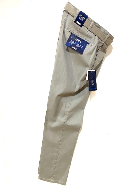 BRUHL® Parma Hairline Cotton Stretch Trousers/Antique Grey - New SS23