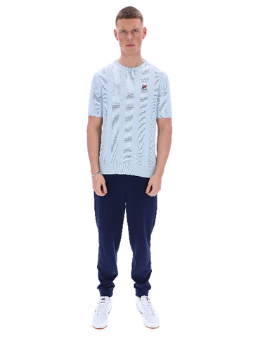FILA® CORRADO Knitted Panel Tee/Skyway - HS26