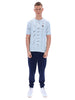 FILA® CORRADO Knitted Panel Tee/Skyway - HS26