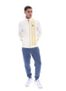 Fila® DANTE Printed Stripe Track Top/Gardenia/Raffia - New AW25