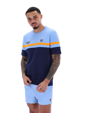 Fila® DUNCAN Cut & Sew T-Shirt/Vista Blue - New SS25
