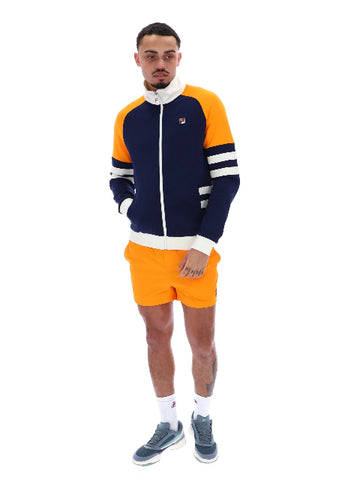 Fila® FOUNDER 2 Cut & Sew Track Jacket/Fila Navy/Bright Marigold - New SS25