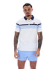 FILA® FRANCIS Yarn Dye Stripe Polo Shirt/White - New SS25