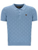 FILA® GOLD LUCIAN Square Knitted Polo Shirt/Faded Denim - New SS24