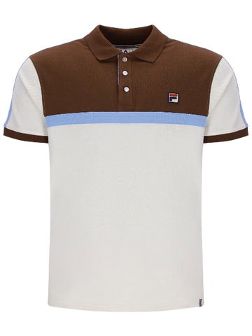 FILA® MATTIA Contrast Panel Polo Shirt/Gardenia - SS26